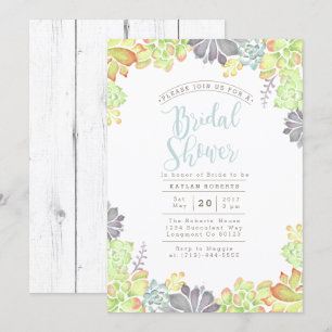 Aquarelle Succulente Bliss   INVITATION FÊTE DES M