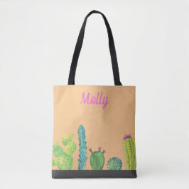 Aquarelle Succulente Cactus Personnaliser le sac d