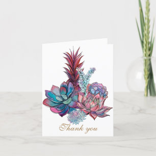 Aquarelle Succulents Merci