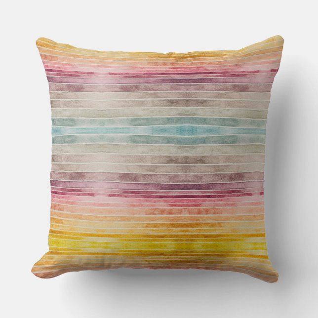Aquarelle SunsetLines Coussin moderne Minimal Accu (Recto)