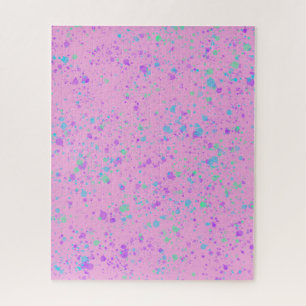Aquarelle sur puzzle rose
