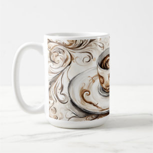 Aquarelle tasse à thé - Les accros du café
