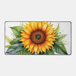 aquarelle tournesol feuille dessiné à la main flor