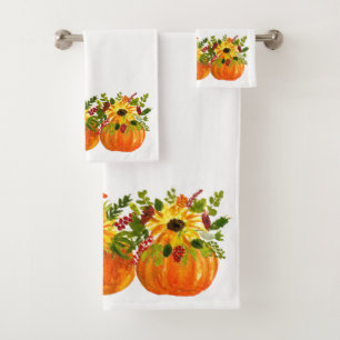 Aquarelle Tournesol Thanksgiving Citrouilles Autom