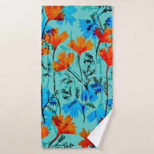 Aquarelle transparente motif avec dessiné à la mai