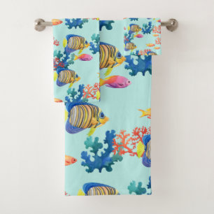 Aquarelle Tropical Fish & Coral Serviette Ensemble