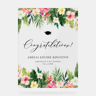Aquarelle Tropical Graduation Félicitations