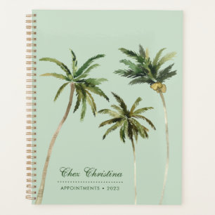 Aquarelle tropicale Palmiers Vert personnalisé