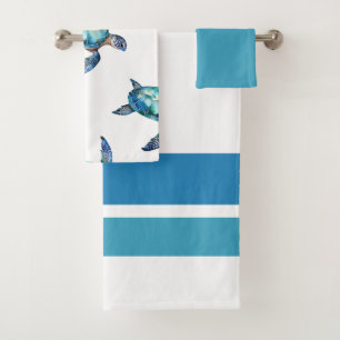 Aquarelle tropicale Tortues de mer Salle de bain