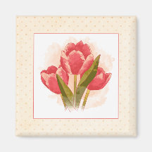 Aquarelle Tulipe Magnet