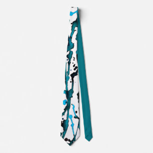 Aquarelle turquoise cravate Abstraite