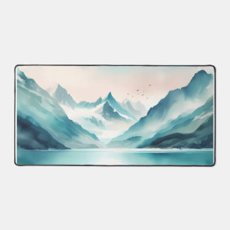 Aquarelle turquoise lacs glaciaires