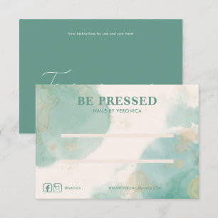 Aquarelle Turquoise Presse Chic Sur Carte D'Affich