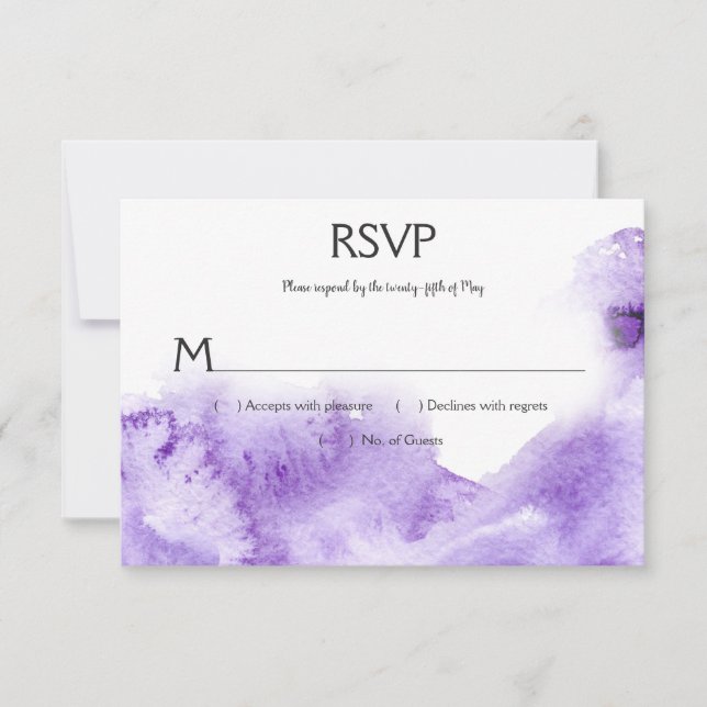 Aquarelle ultra violette RSVP (Devant)