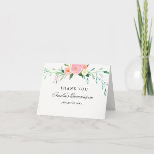 Aquarelle végétale Florale Quinceanera Merci