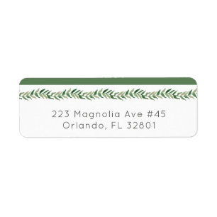 Aquarelle Verdure Étiquettes de mariage