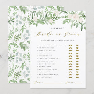 Aquarelle Verdure Il A Dit Qu'Elle A Dit Carte De 