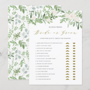 Aquarelle Verdure Il A Dit Qu'Elle A Dit Carte De 