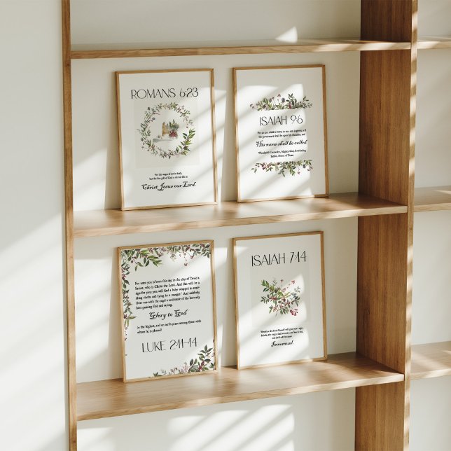 Aquarelle verset de la bible de Noël ensemble 4 mu (Créateur téléchargé)