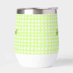 Aquarelle vert plaid ginham personnalisé ajouter t