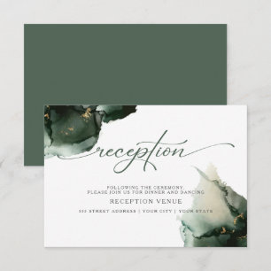 Aquarelle verte Sage Invitation Abstraite