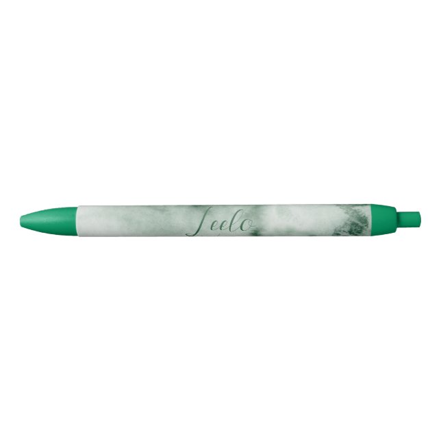 Aquarelle verte Stylo personnalisé (Devant)