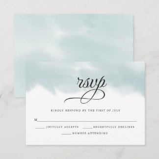 Aquarelle verte Turquoise Pale RSVP