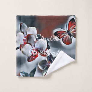 Aquarelle vintage de la Fleur d'orchidée blanche r