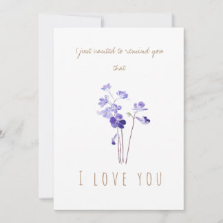 aquarelle violet cape primrose carte de voeux