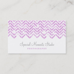 Aquarelle violet Carte de visite Chevron