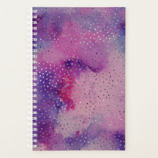 Aquarelle violette et planificateur de parties sci