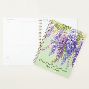 Aquarelle violette glycine florale lilas botanique