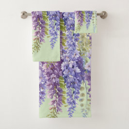 Aquarelle violette glycine florale lilas botanique