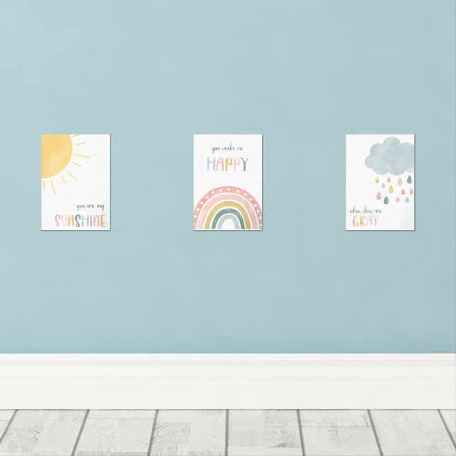 Aquarelle Vous Êtes Mon Soleil (Parquet)