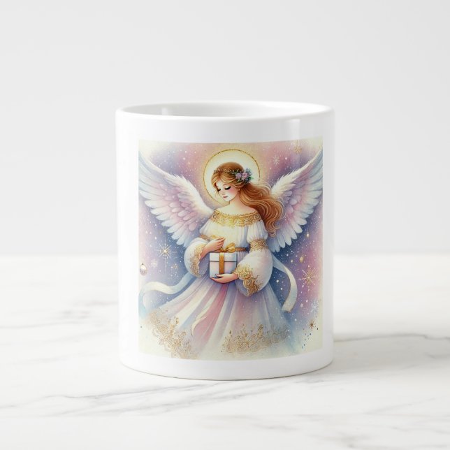 Aquarelle Weihnachtstasse Jumbo-Tasse (Vorderseite)