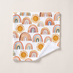 Aquarelle Whimsical Boho Rainbow et Sun Kids