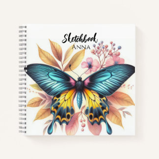 Aquarelle Whimsical Butterfly Carnet Sketchbook