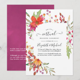 Aquarelle Wild Blume Online Virtual Wedding Einladung
