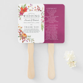 Aquarelle Wilde Blume Hochzeit Fächer