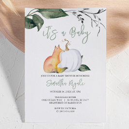 Aquarelle Woodland Unique Baby Shower Invitations
