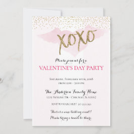 Aquarelle XOXO Invitations de la Saint Valentin