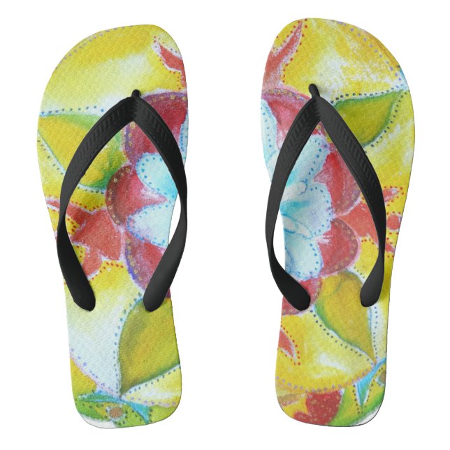 Aquarelle-Zierpaare aus Flip Flops (Fußbett)