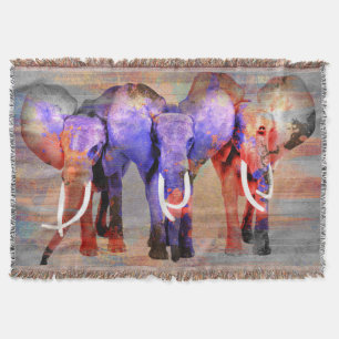 Aquarelleffekt Elefant-Digital-Kunst Decke