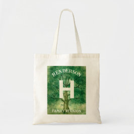 Aquarelleiche Rustic Family Wiedersehen Monogram Tragetasche