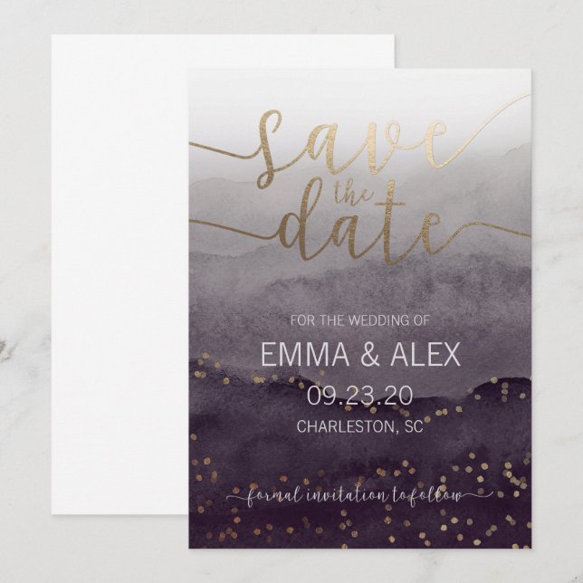 Aquarelleinladung Einladung (Vorne/Hinten)