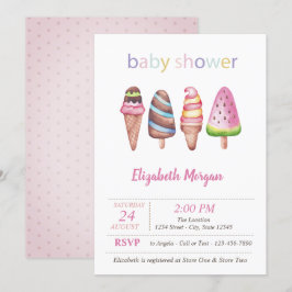 Aquarelleis Cremes Dots Baby Dusche Einladung