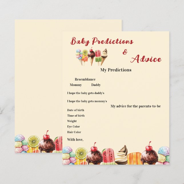 Aquarelleis Kinderdusche Flyer (Vorne/Hinten)