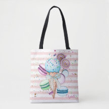 Aquarelleis, Macaroons, rosa Streifen