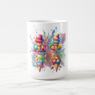 Aquarelleis Taufe Print - farbenfrohe Sommernächte Kaffeetasse