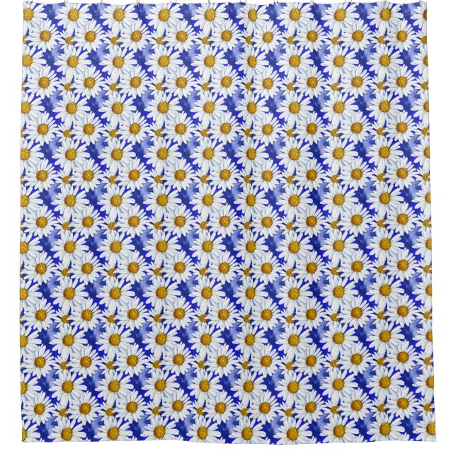 Aquarelleisen auf Denim Blue Duschvorhang (Vorderseite)